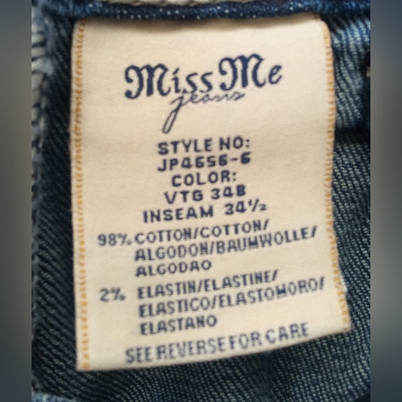 🔥 Miss Me Womens (28 W - 32 L) Boot Stylish Blue Jeans. 🔥 FINAL PRICE 🔥 - Picture 7 of 7